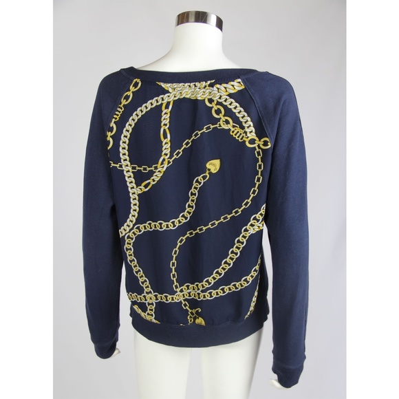 chain print sweatshirt